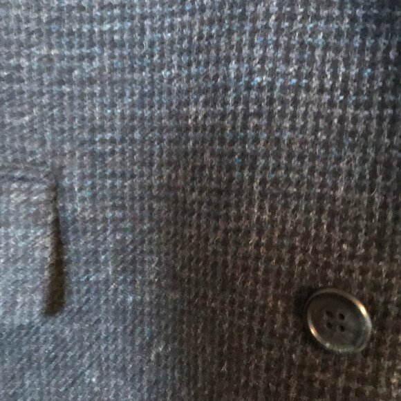Evan-Picone Wool Tweed Blazer: Vintage 80s Sport Coat, Black Gray, Men’s Size 42 - Picture 5 of 9